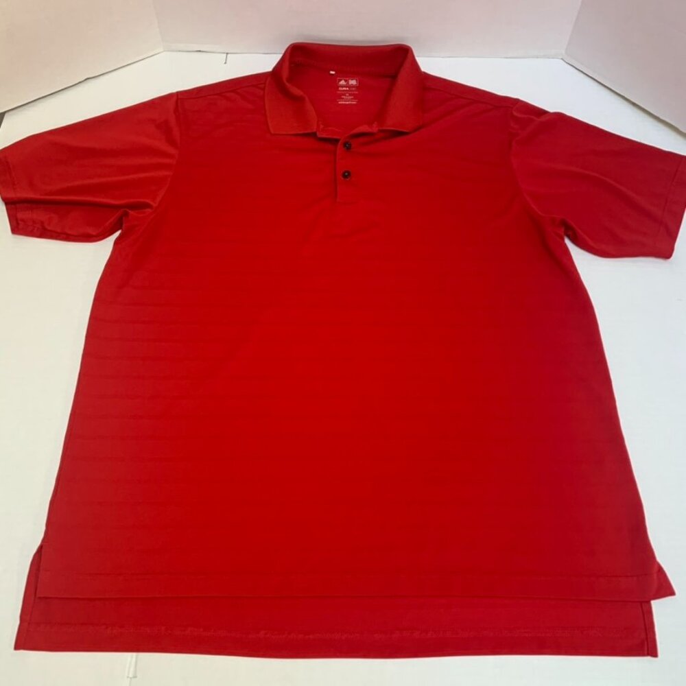Adidas Climacool Mens Red Golf Shirt Size XL